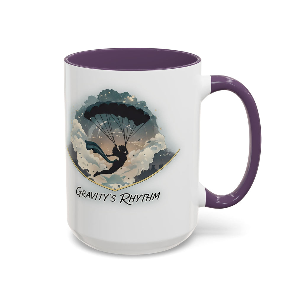 Paraglider Silhouette Graphic Mug | Accent Coffee Mug
