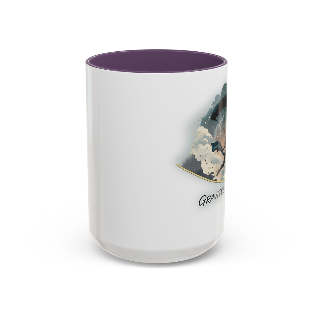Paraglider Silhouette Graphic Mug | Accent Coffee Mug