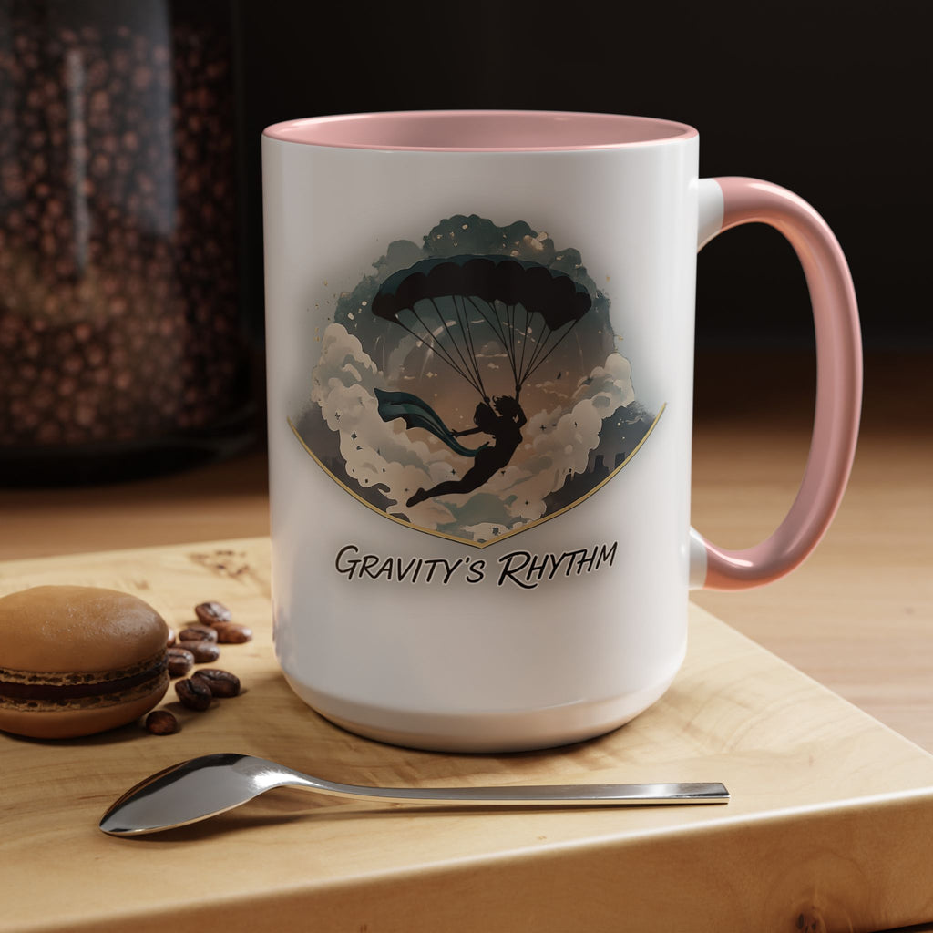 Paraglider Silhouette Graphic Mug | Accent Coffee Mug