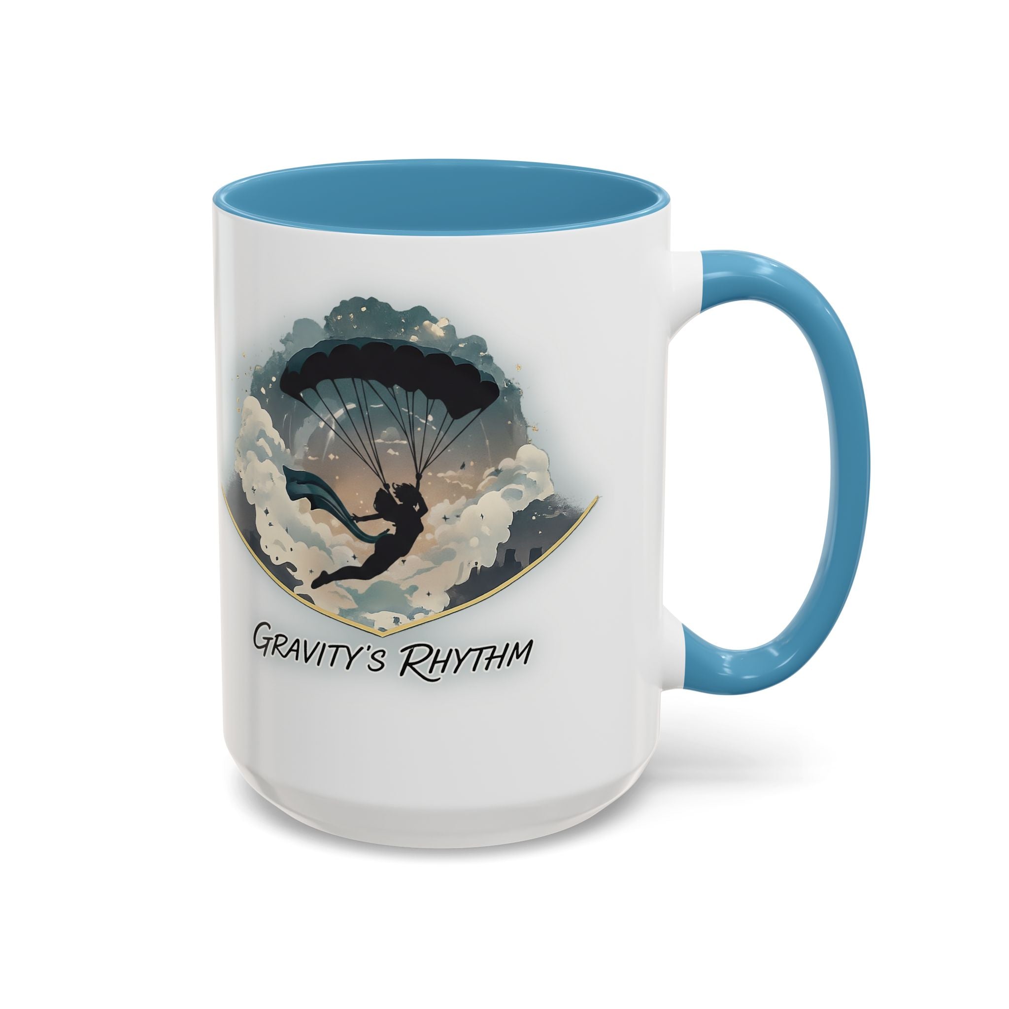 Paraglider Silhouette Graphic Mug | Accent Coffee Mug