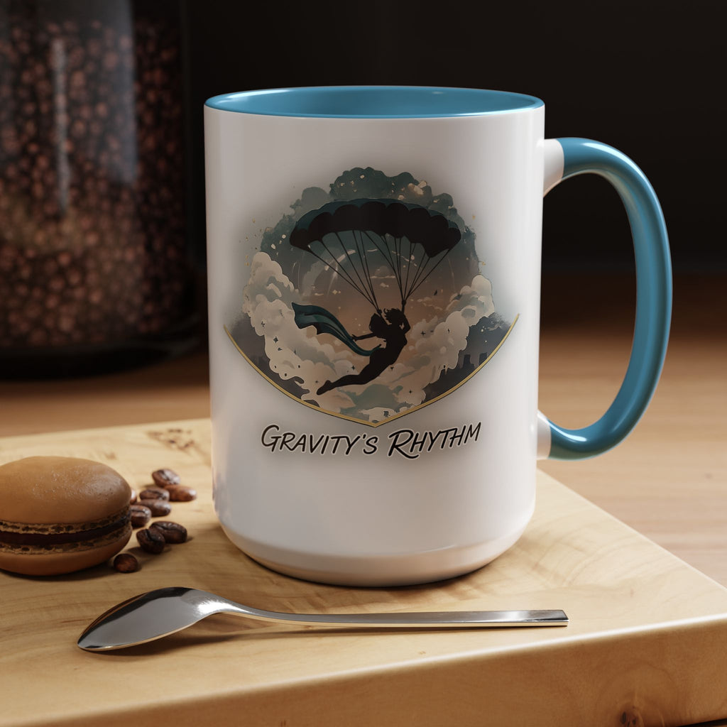 Paraglider Silhouette Graphic Mug | Accent Coffee Mug