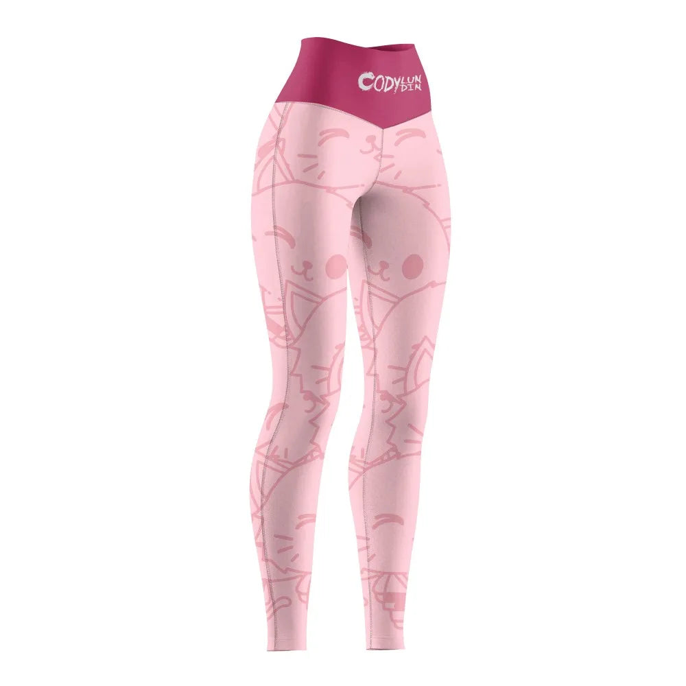 Pink Kitty Leggings by Cody Lundin