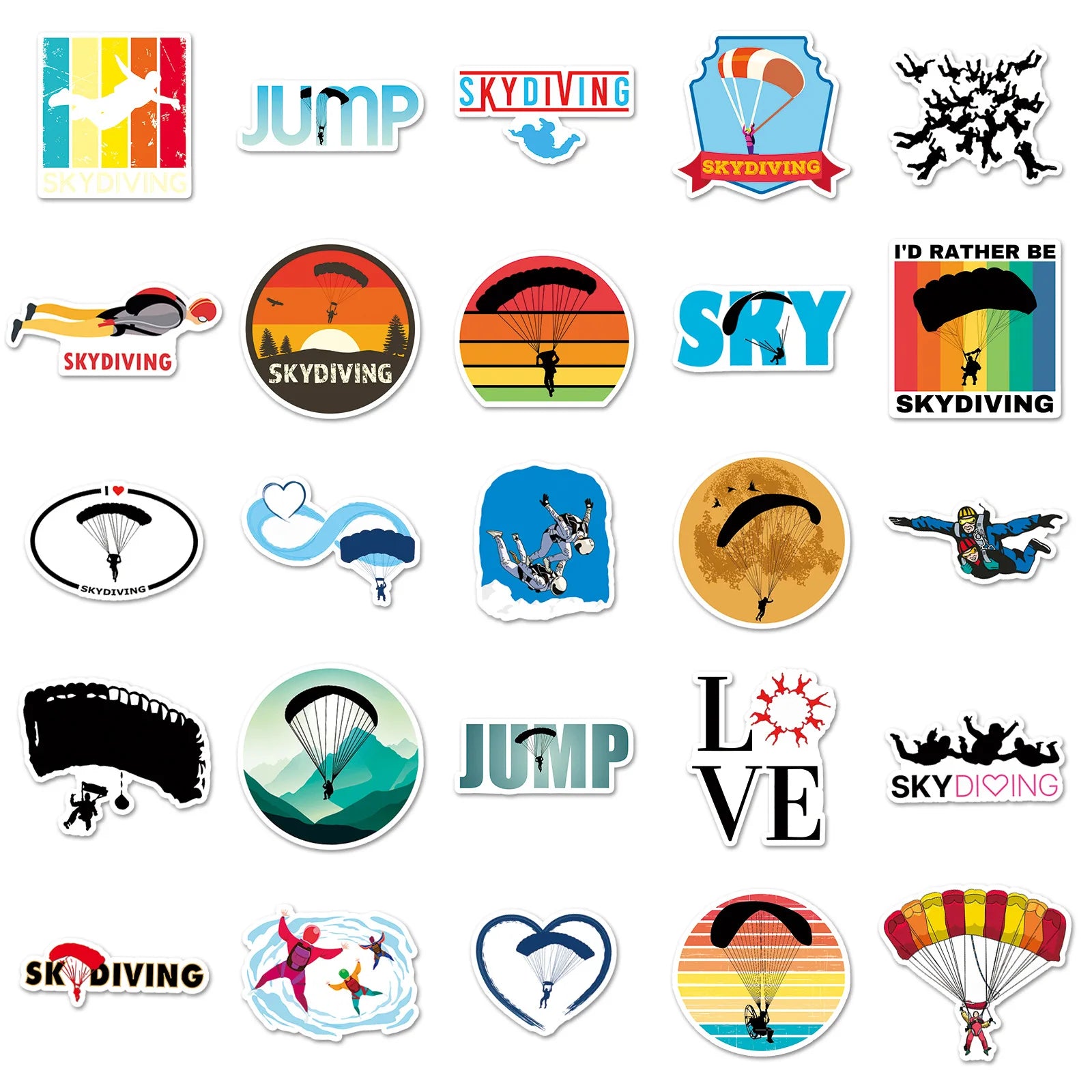 FALLRATE™ Skydive Sticker Pack