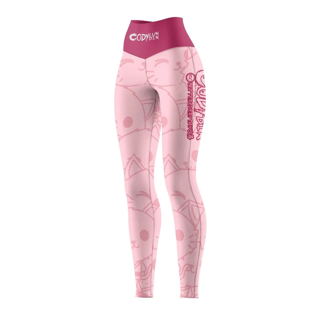 Pink Kitty Leggings by Cody Lundin